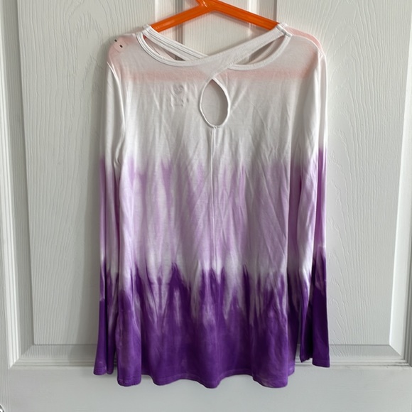 NWT Girls Justice LS Tied Dyed Shirt - Picture 4 of 4